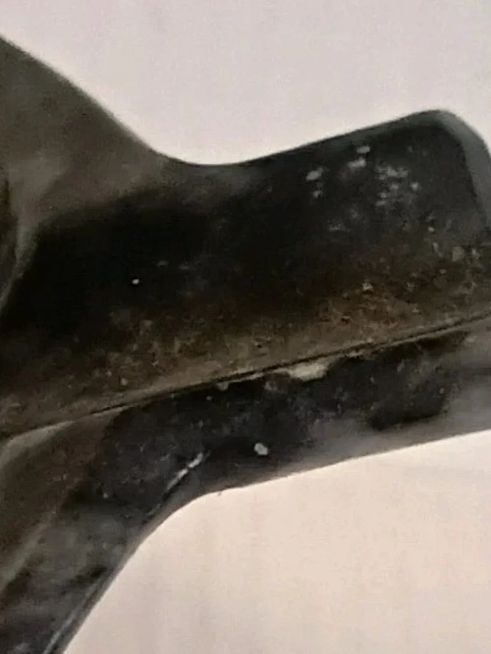 Hand Carved Gray Marble Onyx Leaf  Paperweight Trinket Dish with Feet 4in